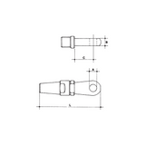 CARCANO A519 Terminale rapido ad occhio in acciaio inox
