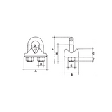 CARCANO A549 Morsetto a cavallotto in acciaio inox