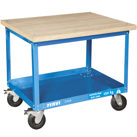Fervi Carrello con piano in legno - C009