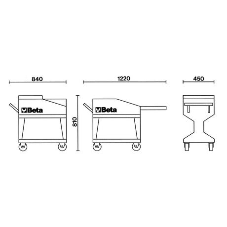 Beta Carrello Tank con mensola