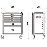 Beta Cassettiera porta attrezzi con 6 cassetti
