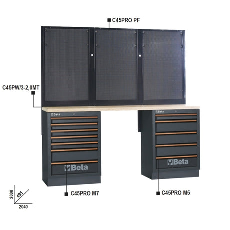 Beta Combinazione banchi arredo officina C45PRO
