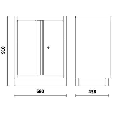 Beta Modulo fisso con 2 antine per arredo officina C45PRO