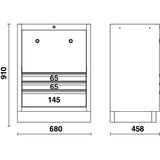 Beta Modulo fisso per arrotolatori con 3 cassetti per arredo officina C45PRO, vuoto