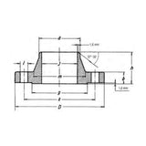Flangia welding neck ASME B16.5 ANSI 300 lb - Acciaio al carbonio - Olivieri Ferramenta srl
