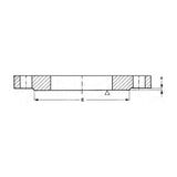 Flangia piana EN 1092-1 tipo 01B/PN6 - PN10 - PN16 Acciaio al carbonio - Olivieri Ferramenta srl