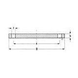 Flangia cieca EN 1092-1 tipo 05A/PN6 - Acciaio al carbonio - Olivieri Ferramenta srl
