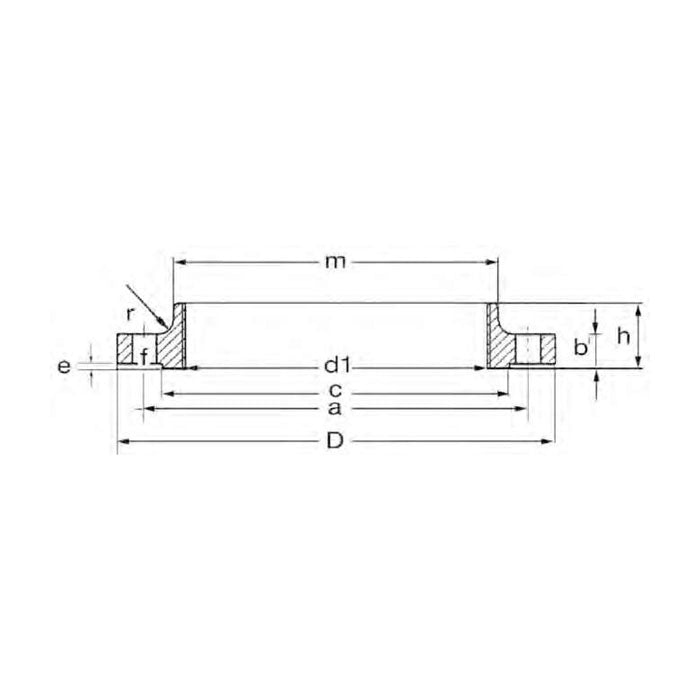 Flangia filettata EN 1092-1 tipo 13B/PN16 Acciaio al carbonio zincato - Olivieri Ferramenta srl