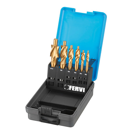 Fervi Serie lamatori con attacco cilindrico per prefori di filettature - L018S