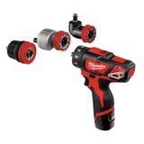 MILWAUKEE Trapano avvitatore con mandrini intercambiabili M12™ M12 BDDXKIT-202C