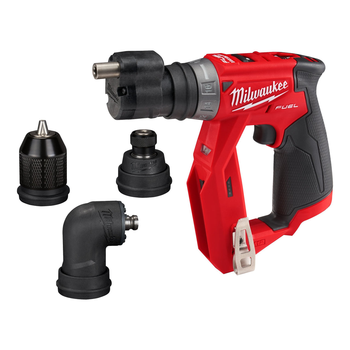 MILWAUKEE Trapano avvitatore con mandrini intercambiabili M12 FUEL™ M12 FDDXKIT-0X