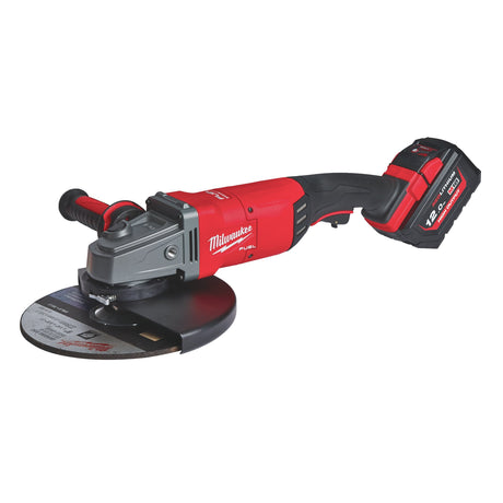 MILWAUKEE Smerigliatrice angolare a batteria 230 mm con interruttore a paletta e freno M18 FUEL™ FLAG230XPDB-121C