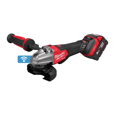 MILWAUKEE Smerigliatrice angolare a batteria 125 mm M18 FUEL™ con doppio interruttore, velocità variabile e ONE-KEY™ FSAGSVO125X-502X