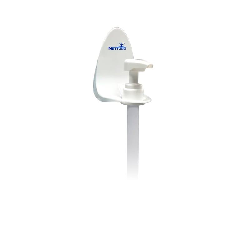 Nettuno T-Duck Dispenser bianco (senza leva a gomito) con dosatore incluso per saponi in flacone da 500 ml - Olivieri Ferramenta srl