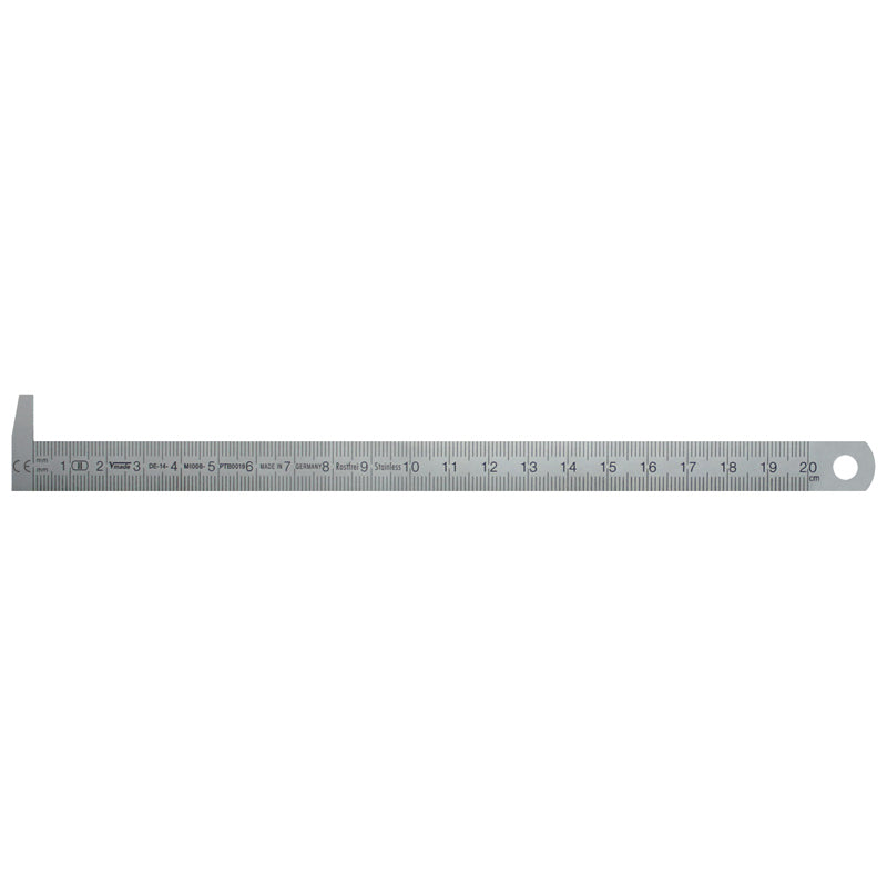 Fervi Righe in acciaio inossidabile con gancio a 90° - REG0200/FS