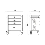 Beta Cassettiera porta attrezzi con 5 cassetti