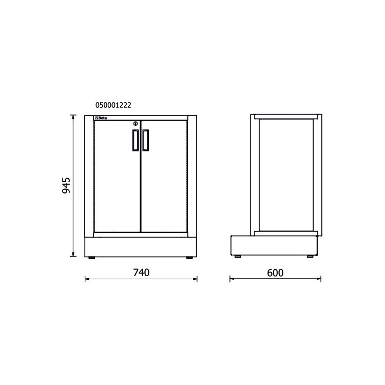 Beta Modulo fisso con 2 antine per arredo officina RSC50