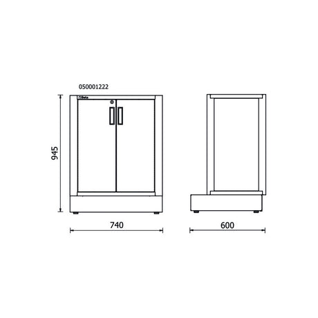 Beta Modulo fisso con 2 antine per arredo officina RSC50