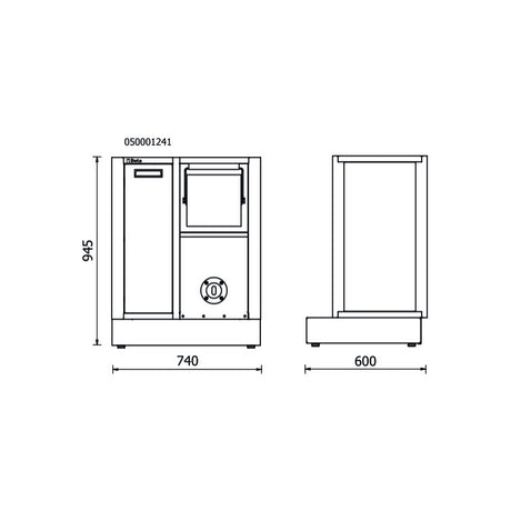 Beta Modulo fisso di servizio per arredo officina RSC50, vuoto
