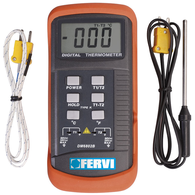 Fervi Misuratore di temperatura digitale portatile - T063