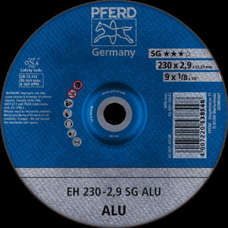PFERD Dischi da taglio EH 230-2,9 SG ALU