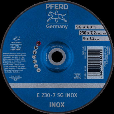 PFERD Dischi da sbavo E 230-7 SG INOX