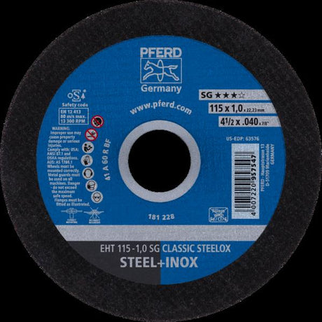 PFERD Dischi da taglio EHT 115-1,0 SG CLASSIC STEELOX