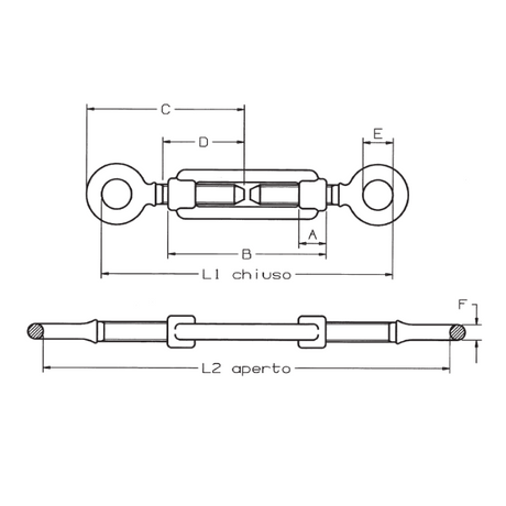 CARCANO A157 Tenditore a due occhi