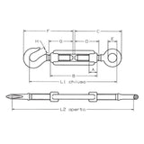 CARCANO A010 Tenditore occhio e gancio