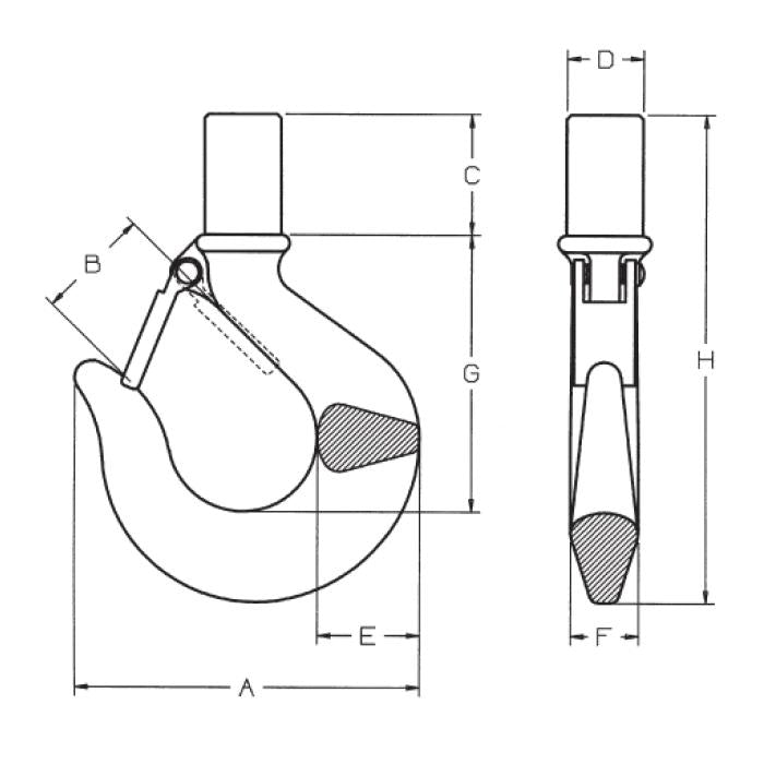 CARCANO A111N Gancio a gambo al carbonio con sicura