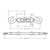 CARCANO A011 Tenditore a due ganci