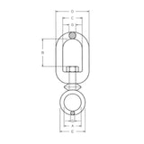 CARCANO A150 Tornichetto girevole per catena