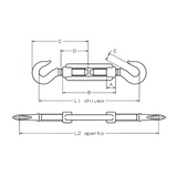CARCANO A159 Tenditore a due ganci