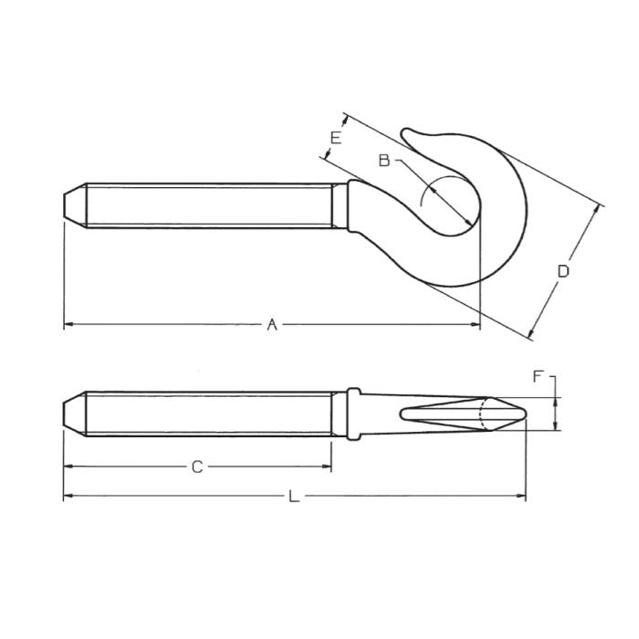 CARCANO A017 Gancio per tenditori