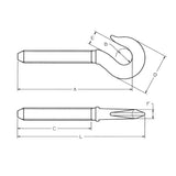 CARCANO A017 Gancio per tenditori