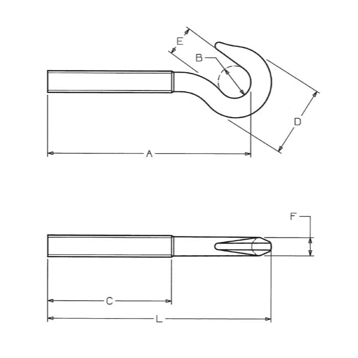 CARCANO A018 Gancio per tasselli
