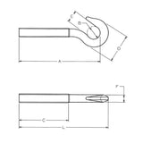 CARCANO A018 Gancio per tasselli