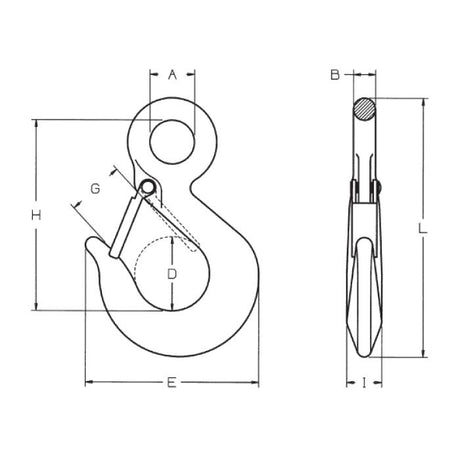 CARCANO A204S Gancio al carbonio con sicura
