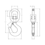 CARCANO A205S Gancio girevole al carbonio con sicura