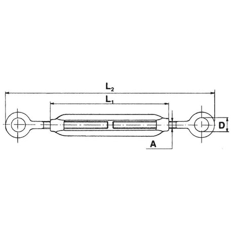 CARCANO A508 Tenditore a due occhi in acciaio inox