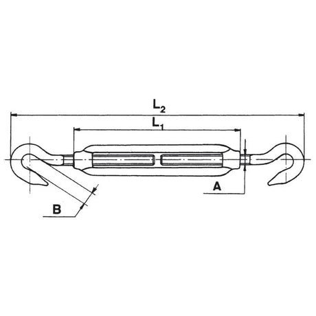 CARCANO A510 Tenditore a due ganci in acciaio inox