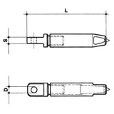 CARCANO A516 Terminale parafil ad occhio in acciaio inox