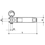 CARCANO A517 Terminale parafil a forcella in acciaio inox