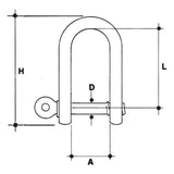 CARCANO A521 Grillo diritto in acciaio inox