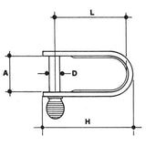 CARCANO A526 Grillo in acciaio inox tranciato in nastro tipo lungo