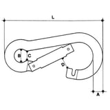 CARCANO A530 Moschettone in acciacio inox
