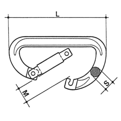 CARCANO A532 Moschettone asimmetrico in acciaio inox