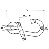 CARCANO A534 Moschettone con apertura speciale in acciaio inox