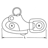 CARCANO A536 Moschettone rapido in acciaio inox con girello