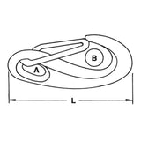CARCANO A539 Moschettone a gancio in acciaio inox